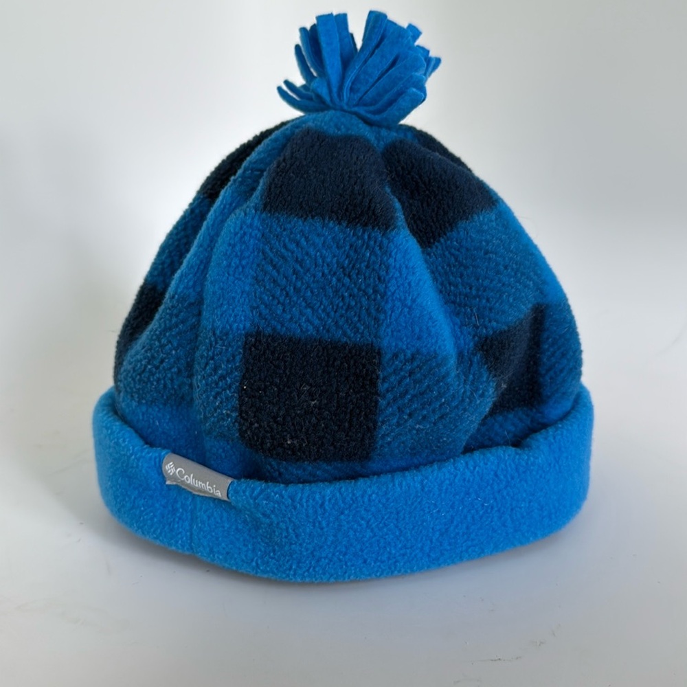 Columbia Fleece Plaid Winter Snow Hat